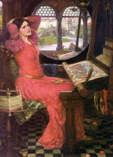 John William Waterhouse I am half sick of shadows,